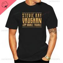 Vyras Moteris Marškinėliai Stevie Ray Vaughan Gitara Bliuzas Rokas SRV Unisex Apvalus Kaklas Madingi Grafiniai Marškinėliai Vyrams Gatvės Apranga#Spalva S juoda