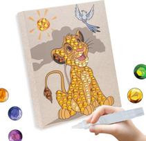 CRYSTAL ART Simba Junior 20 x 25 cm "Disney" didelių 12 mm brangakmenių rinkinys "Liūtas karalius