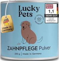 Dantų priežiūros milteliai šunims 250 g - Šunų dantų akmenų valiklis ir blogo kvapo stabdiklis - 100 % natūralus dantų valymas be dantų šepetėlio - Pagaminta Vokietijoje - Dantų priežiūra šunims