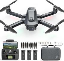 DEERC D35 GPS dronas su 4K kamera pradedantiesiems, sulankstomas RC dronas suaugusiesiems su sekimo funkcija, grįžimas automobiliu, bešepetėlinis variklis, 5G perdavimas, 60 minučių skrydžio laikas, 3 baterijos
