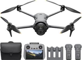DJI Mavic 4 Pro Fly More Combo, dronas su DJI RC 2, pavyzdinis trigubos kameros dronas su 100 MP 4/3 CMOS "Hasselblad" kamera, 30 km vaizdo perdavimo atstumu, 51 min. maksimaliu skrydžio laiku, įkrovimo stotimi ir kt.