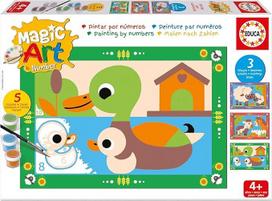 Educa - Magic Art Number Farm | Magic Art Number | Amatai vaikams | Rekomenduojama berniukams ir mergaitėms nuo 4 5 iki 6 metų (20286)