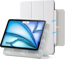 ESR "iPad Air" 11 colių 2026 dėklas M4/M3/M2, "iPad Air 5/4" dėklas (2025/2024/2022/2020) Stiprus magnetinis tvirtinimas, trigubas dėklas su stovu, palaiko pieštuką "Pencil Pro" / USB-C, automatinis miegas / pabudimas, baltas