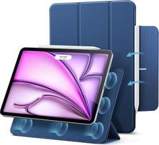 ESR "iPad Air" 13 colių M4/M3/M2 (2026/2025/2024) ir "iPad Pro 12.9" (2022/2021/2020) dėklas, magnetinis tvirtinimas, plonas trigubas dėklas-stovas, palaiko pieštuką "Pencil Pro"/USB-C, atlenkiamas, mėlynas