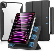 ESR hibridinis "iPad Pro 12.9" dėklas (2022/2021 m.), "iPad Pro 12.9" dėklas su pieštuko laikikliu, 12,9 colio, nuimamas magnetinis dangtelis, serija "Rebound 360", nesunaikinamas, juodas