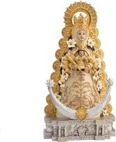 Figūrėlė Virgen del Rocío 30 cm. Skulptūra Blanca Paloma Mecenatė Almonte Derva