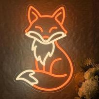 Fox Neon Sign Animal LED ženklas sienai Cute Neon Lamp Dimmable USB Powered for Living Room Children's Room Forest Playroom Decor Bar Aesthetic Birthday for Boys Girls