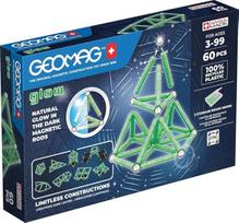 Geomag Glow Recycled 60 dalių magnetiniai žaislai vaikams, dovana berniukams ir mergaitėms nuo 5 6 7 8 9 10 11 12 13 metų Magnetinės konstrukcijos, vaikiški žaislai
