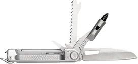 Gerber ArmBar Trade 1064416 Kišeninis peilis su 8 funkcijomis, daugiafunkcinis įrankis su lygia geležte, atsuktuvas su keičiamais antgaliais, sidabrinės spalvos, nerūdijantis plienas/aliuminis