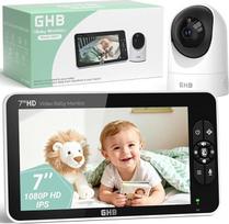 GHB Babyphone mit Kamera 7 Zoll 1080P IPS ekranas 168 Stunden Akkulaufzeit im VOX Modus 4X Zoom Max. 4 kameros unterstützt Gegensprechen