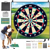 Golf Schlagmatte Dart Training Matte, Golf Chipping Spiel Set für Zuhause Indoor Outdoor Erwachsene, Sticky Golf Game mit 20 Golfbällen und 10 Darts, Geeignet für Golfliebhaber und Anfänger