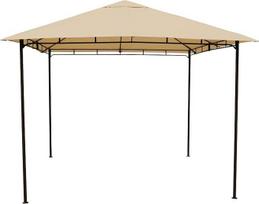 GRASEKAMP Qualität seit 1972 Gazebo Rimini Flex 3 x 3 m Beige Party Tent Antique Garden