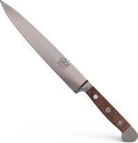 GÜDE Solingen kaltinis kumpio peilis, 21 cm, graikinio riešuto mediena, Alpha Walnut, drožinėjimo peilis, dvigubas varžtas, rankų darbo, Vokietija