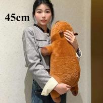 45cm-65cm Kawaii Animacinis Milžiniškas Dryžuotas Kapibara Pliušinis Lėlės Pagalvė Gulinčios Rudos Oranžinės Sparnuotos Kūrybingas Kapibara Pliušinis Žaislas Namų Dekoras