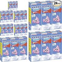 Happy Kiddis Drink Braškių pienas Braškių gėrimas 200 mililitrų x 24 skardinės su "Pufai" Maisto produktai