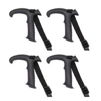 4Pcs Trekking Poles Handle Walking Cane Grip Straight/Bent Handle Climbing Stick Head Trekking Rod Handle Adapters