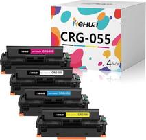 hehua CRG-055 Toneris suderinamas su Canon 055 055H CRG055K i-SENSYS LBP663Cdw MF742Cdw MF744Cdw LBP664Cx MF741Cdw MF743Cdw MF745Cdw MF746Cx LBP660C MF745Cdw 0C ( juodas, žydras, purpurinis, geltonas, 4 vnt.)