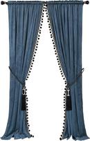 Helen užuolaida Prabangios Pompom užuolaidos gyvenamajame kambaryje Blackout užuolaidos Velvet 2 skydai Prabangios Tassel miegamojo užuolaidos Pilkai mėlyna 50x84x2cm