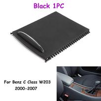 W203 2000-2007 Car Front Center Water Cup Holder Slide Roller Blind Cover For Benz C Class 2036800123 2036804607 2036800850 Black 1PC