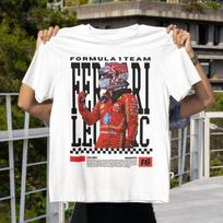 Charles Leclerc Ferrari F1 #16 Monaco Driver Vintage Graphic T-Shirt, Unisex Oversized Streetwear, Formula 1 Fan Gift 4XL