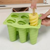 1PC Ice Cream Mold, Homemade Popsicle Mold, 6-hole Spiral Ice Cream Mold, DIY Popsicle Tray Rack