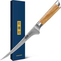 HOSHANHO Damasko filė peilis 18 cm atkaulinimo peilis, profesionalus lankstus 67 sluoksnių damaskinio plieno peilis virtuvės peiliams, ergonomiška rankena