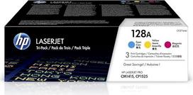 HP 128A originali tonerio kasetė "Color Laserjet Pro Cm1415Fn/Cm1415Fnw/Cp1525N/Cp1525Nw" - žydra/magenta/geltona (3 vnt.)