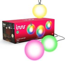 innr Smart Ball Lamp, Zigbee, veikia su "Hue*" ir "Alexa" (reikalingas tiltelis), baltos ir spalvotos spalvos, lauko takų žibintai, IP65 atsparūs vandeniui, LED pagrindo lemputė, visas komplektas (3 pakuotės)