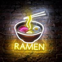 Japoniškas Ramen Neon Light, LED makaronų šviesos ženklas, skirtas Japonijos restoranų, maisto barų, parduotuvių, virtuvių ir miegamųjų kambarių sienų dekorui, USB maitinimas