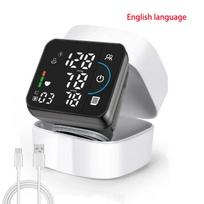 Digital Blood Pressure Monitor Upper Arm Bluetooth App Voice Broadcast LED Display Rechargeable BP Machine for Adults Elderly English Voice