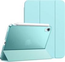 JETech dėklas "iPad mini" (A17 Pro, 2024 modelis, 7-oji karta) / "mini 6" (2021 modelis, 6-oji karta), plonas stovas, kietas galinis dangtelis, apsauginis dėklas su (mėlyna)
