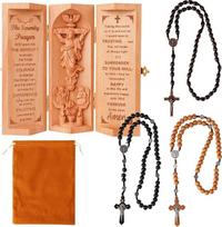 Jėzaus figūrėlė, pagaminta iš buko medžio, triguba atidarymo dėžutė, medžio masyvo baldų ornamentas, lengva, nešiojama dekoracija, skirta katalikų komunijos krikštynų mugei