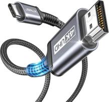 JSAUX USB C ir HDMI kabelis 4K @ 60Hz, 2 m C tipo USB ir HDMI kabelis, suderinamas su 4K @ 30Hz UHD kabeliu, skirtas "Thunderbolt 3", "iPhone 17/16 Pro/15", "MacBook Pro/Air 2018", "iPad Pro", "Galaxy S25/S24/S10/S9", "Surface Book