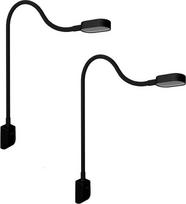 kalb I Ilios LED lovos / skaitymo lemputė su USB-C, tvirtinama prie sienos ir kampu, lanksti rankena, reguliuojamas apšvietimas, šilta balta 3000 K (2 vnt., juoda)