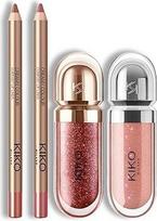 KIKO Milano lūpų švytėjimo rinkiniai | Creamy Comfort lūpų kontūro pieštukas 05, 21 ir 3D Hydra lūpų blizgis 20.44 | Puikus rinkinys paryškintoms ir blizgioms lūpoms