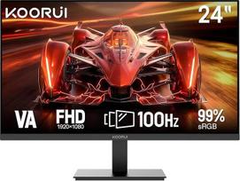 KOORUI 24" FHD žaidimų monitorius 1080p 100Hz VESA Kompiuterių monitoriai Akių priežiūra HDMI VESA 3000:1,16,7M E2412F