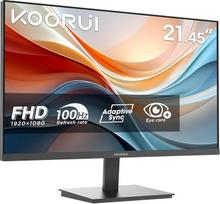 KOORUI E2212F 21,45 colių monitorius, FHD 1920 x 1080 100 Hz kompiuterio monitorius, "Adaptive Sync" HDMI 1.4, "Eye Care" ekranas, nuo -5° iki 15° pasvirimo, VESA 100 x 100 mm