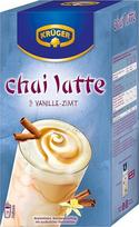 KRÜGER YOU chai latte Vanilla Cinnamon Momentinis pieno arbatos gėrimas su vanilės ir cinamono skoniu 250g (10 x 25g paketėlių)