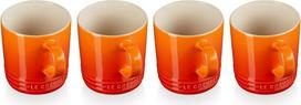 LE CREUSET 4 akmens masės puodelių rinkinys, po 350 ml, raudonos spalvos, 79113350900000