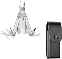 LEATHERMAN - "Wave Plus" daugiafunkcinis įrankis, legendinis daugiafunkcinis įrankis su 18 įrankių, su nailonine dėtuve ir vėtrungėmis Leatherman LTG934835 dėklas 4 colių LeatherBox