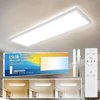 LED lubų šviestuvas su nuotolinio valdymo pulteliu, 58 x 20 cm, plokščias stačiakampis, 22 W, 2900 lm, itin ryškus, IP44 LED skydelis, vonios kambario šviestuvas, skirtas virtuvei, biurui, svetainei, foninio apšvietimo efektas, 2700 K - 6500 K CCT lempa
