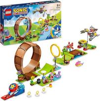 LEGO 76994 Ežiukas Sonikas Sonikas "Looping Challenge" Žaliosios kalvos zonoje, konstruojamas žaislas vaikams, berniukams ir mergaitėms su 9 veikėjais, įskaitant Dr. Eggmaną ir Amy
