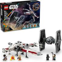 Lego Star Wars TIE Fighter & X-Wing Mash-up statybinių žaislų rinkinys vaikams, berniukams ir mergaitėms nuo 9 metų, su 4 mini figūrėlėmis 75393