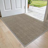 LEKEEPGO plonas kilimėlis prie vidaus durų 60 x 90 cm, neslystantis purvo gaudytuvas prie vidaus durų, durų kilimėlis, įėjimo durų kilimėlis, plaunamas durų kilimėlis, patvarus kilimas prie lauko durų, vidaus, pilkas