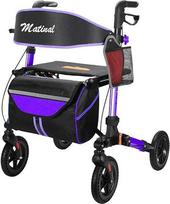 Lengvas sulankstomas visureigis roleris su sėdyne, aliuminis su 20 cm guminiais ratais (violetinės spalvos)