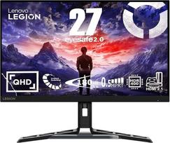Lenovo Legion R27qe | 27 colių QHD žaidimų monitorius | 2560x1440 | 180Hz | 450 nitų | 0,5 ms atsako laikas | HDMI | DisplayPort | AMD FreeSync | Juoda