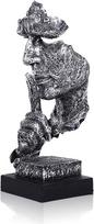 LEPENDOR "Silence is Golden" - rankų darbo tylinčių vyrų statulos iš dervos abstrakti skulptūra Biuro namų dekoro figūrėlė Dovana - Silence, Silver