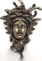 Medūza sargybinis vadovas Sienų lenta skulptūra šalto liejimo bronzos dovanų namų dekoro ornamentas gyvatės H24cm