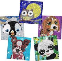 milaosk 5 dalių Deimantinė tapyba Vaikų gyvūnai, Deimantinė tapyba Paveikslai DIY 5D Crystal Rhinestone Siuvinėjimas Tapyba Paveikslų rinkinys Crystal Art Craft su priedais sienų dekoro
