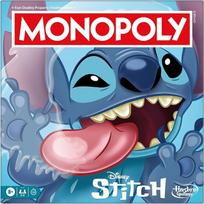 Monopolis: Disnėjaus Stitch stalo žaidimas, šeimyninis nuosavybės žaidimas su Stitch teminiais žetonais, kortelėmis ir vietomis, greitai išmokstamas, smagus kartoti, 2-6 žaidėjai, 8+ metų amžiaus, puikus